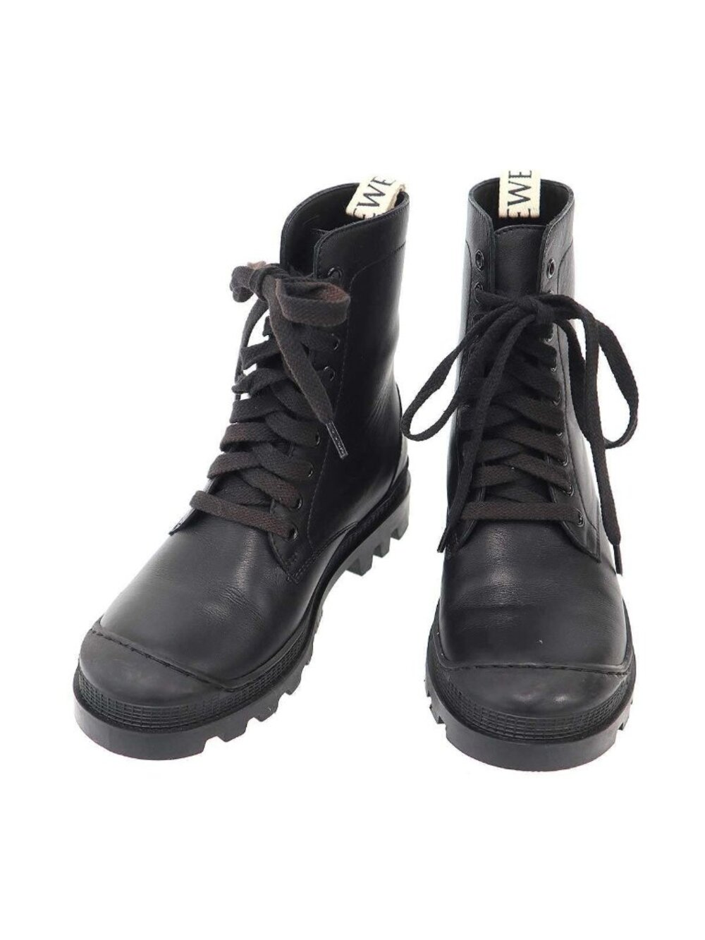Loewe Les Up Leather Boots Black